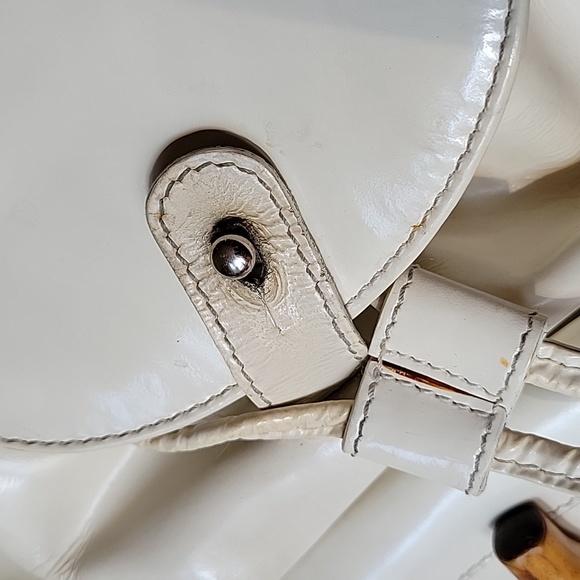 Gucci Bamboo white leather backpack - Picture 7 of 11